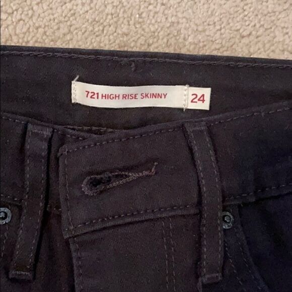 Levi’s distressed skinny Black size 24 - Picture 3 of 4